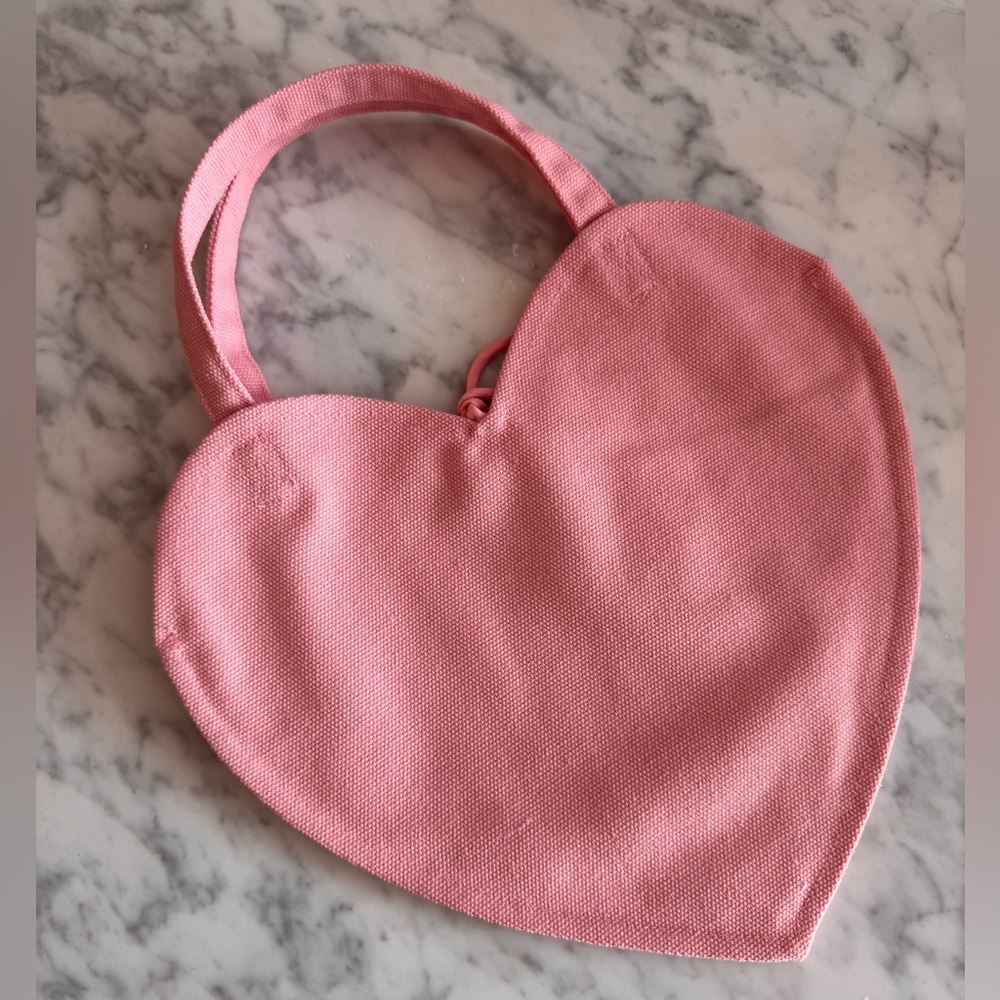 NEW ML MR LARKIN Heart Bag Ballet Pink OS - Picture 3 of 3